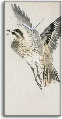 Produktbild von Dekor Leinwand Uhr Wandbilder 30x60 Malerei Asiatische Tier Vogel Kunst - weiße Hände