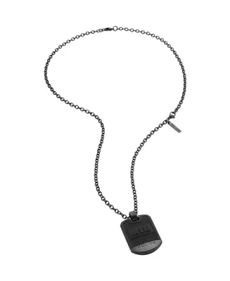 Produktbild von Police Herren Edelstahl Halskette mit Dogtag-Anhänger in schwarz - PJ.26400PSUB/01