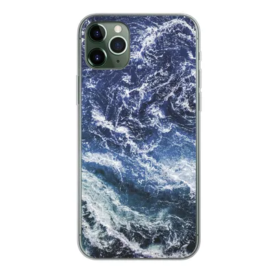 Produktbild von MuchoWow® Handyhülle Schutzhülle Hülle für iPhone 11 Pro Max Naturstein - Meer - Marmor Silikon Softcase Handy Hülle - Schutz