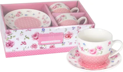 Produktbild von 2 x Kaffeetasse und Untertasse 250 ml Livello Porzellan Kaffeeservice