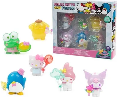 Zdjęcie produktu dla Figurines Hello Kitty Zestaw 6 Figurek, GPTOYS HKT11, Kolekcja 5 cm, Z Akcesoriami, Od 6 Lat
