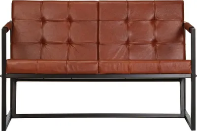 Produktbild von vidaXL 2-Sitzer-Sofa Braun Echtes Ziegenleder