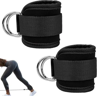 Immagine prodotto di Cavigliera da fitness nera regolabile