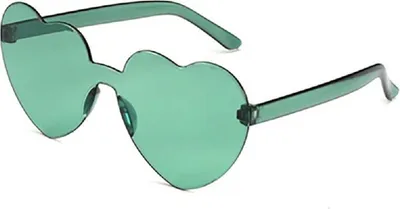 Produktbild von Jumada's – Festliche Retro-Brille Herz – Party-Brille in Herzform für einen einzigartigen Look – Party-Look – Herz-Sonnenbrille grün
