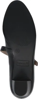Produktbild von Caprice Damen Pumps Leder Spangenpumps Blockabsatz 9-22310-44, Größe:38.5 EU, Farbe:Schwarz