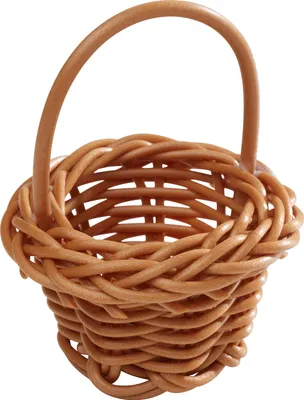 Produktbild von VBS Mini Körbchen 4.7 cm Ø 6.5 cm Höhe Dekokorb für Basteln und Dekoration