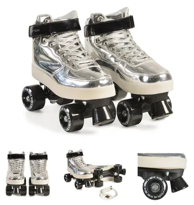 Produktbild von Byox Rollschuhe Silver PVC-Räder Sohle mit Licht Lager 608ZB Größe M (35-36)