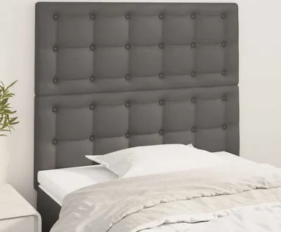 Image de vidaXL Têtes de lit 2 pcs. Gris 90x5x78/88 cm similicuir - Tête de lit - Têtes de lit - Tête de lit