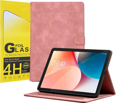 Produktbild von LBH Tablet Schutzhülle + 2x 4H Displayfolie für Samsung Galaxy Tab A9+ 2023 11 Zoll Cover Case Schutz Tablet Farbe: Rosa