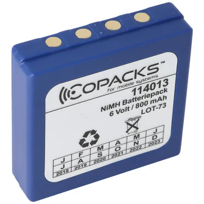 800mAh Akku passend für HBC Funkgerät FUB 3A Akku BA203060, BA222060, 6 Volt 730mAh