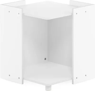 Image de Grande litière blanche pour chat, design cubique