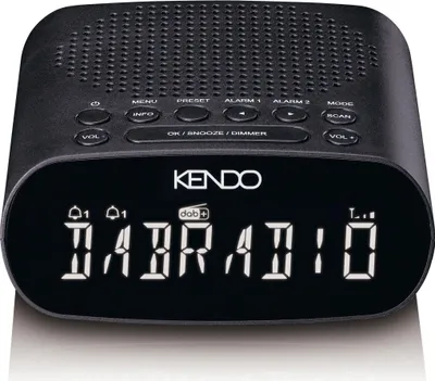 Produktbild von KENDO DAB Clock 25EX Radiowecker (DAB+, PLL FM Radio, 3,7? LCD-Display, Sleeptimer, Snooze, Kopfhöreranschluss), Farbe:Schwarz