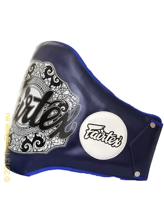 Zdjęcie produktu dla Skórzana zbroja brzuszna Fairtex Champion BPV2, kolor niebieski