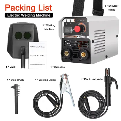 Productafbeelding van 2 in 1 Lasmachine MMA-200 - IGBT Elektrisch Lasapparaat - Gasbeschermd - Zwart