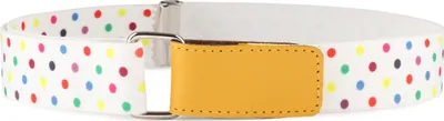 Image de Ladeheid Kinder Ceinture élastique 1-12 ans 34-90 cm P15 (blanc/jaune/pois, 8-15 ans)
