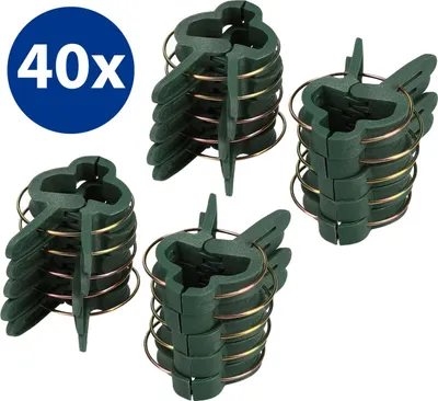Produktbild von 40x Pflanzenclips Pflanzenklammern Pflanzenhalter Pflanzenbinder in Klein