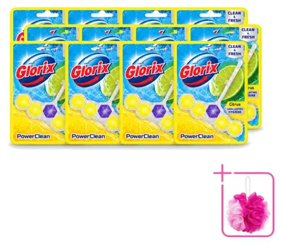 Produktbild von 12 x Glorix Power Clean WC-Stein - Zitrone - Sparpackung - 12 Stücke
