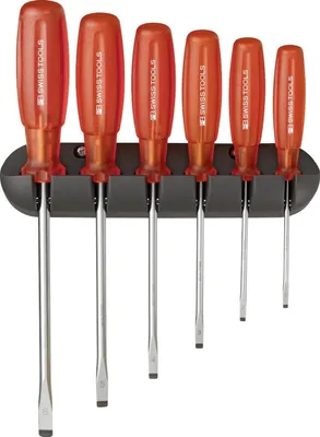 Zdjęcie produktu dla Zestaw śrubokrętów 6-częściowy w uchwycie ściennym Multicraft PB Swiss Tools