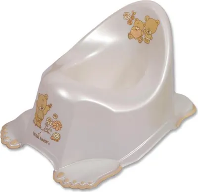 Image de Pot de bébé antidérapant Teddy Bear blanc