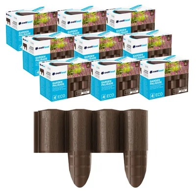 Produktbild von Cellfast-Gartenzaun Holzoptik frostbeständig Länge 21,6 m Farbe: Braun 34-031