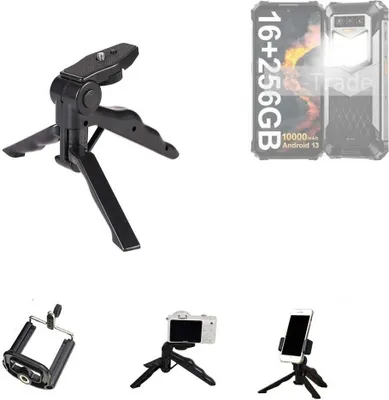 Produktbild von K-S-Trade Stativ Tisch-Ständer Dreibein Handy-Stativ Ständer kompatibel mit Oukitel WP26 Mini-Stativ Smartphone Tripod Handy-Stativ aus Plastik