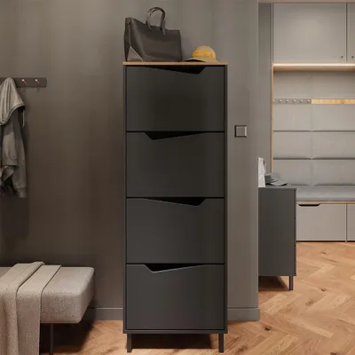 Obrázek produktu pro Botník na boty Vicco Marelle Antracit/Artisan 60 x 167.4 cm se 4 přihrádkami, Model 57866