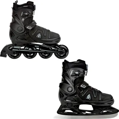 Produktbild von 2in1 Inlineskates Schlittschuhe Raven Pulse PRO Black 43-46 verstellbar