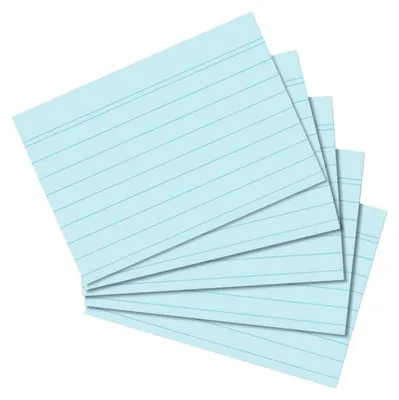 Produktbild von 500 Herlitz Karteikarten DIN A8 / liniert / Farbe: blau