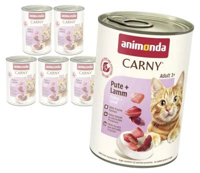 Zdjęcie produktu dla Animonda Carny Adult 6x400g Mokra Karma Dla Kota z Indykiem i Jagnięciną
