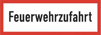 Produktbild von Schild Feuerwehrzufahrt Kunstoff