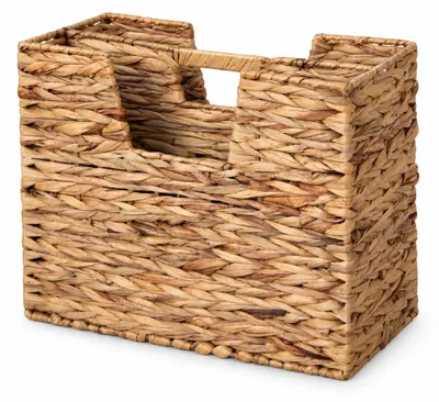 Produktbild von Homestyle4u Zeitungsständer Modern Wasserhyazinthe Geflochten 40 cm Breit Natur