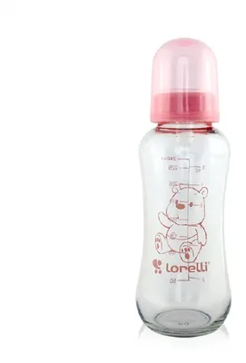 Obrázok produktu pre Lorelli, dojčenská fľaša, objem 240 ml, silikónový cumlík, uzáver vhodný od narodenia