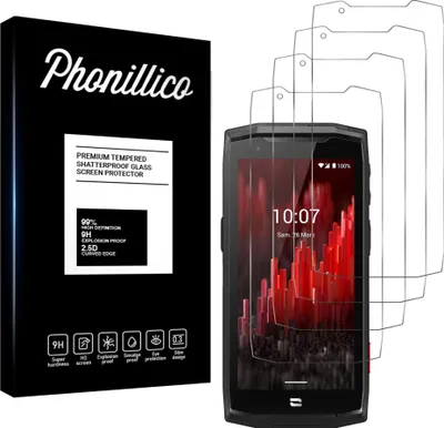 Image de Verre trempé pour Crosscall Core M5 [4 pièces] Protection d'écran Screen Protector Film Anti-Rayures Glas Resistant Phonillico®
