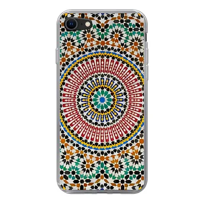 Produktbild von MuchoWow® Handyhülle Schutzhülle Hülle für iPhone SE 2022 Ansicht eines marokkanischen Mosaiks von oben Silikon Softcase Handy Hülle - Schutzhülle