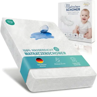 Produktbild von Alavya Home® Wasserdichter Matratzenschoner 90x200 | Ultimativer Nässeschutz 90x200 cm |  , Atmungsaktiver Matratzenbezug mit Baumwolle, ohne Knistern