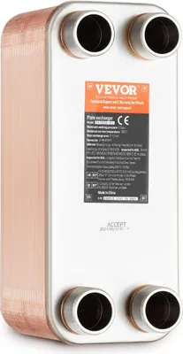 Produktbild von 50 Plattenwärmetauscher 4*1-1/4" MNPT-Anschlüsse 5"x 12" gelötet 316L Edelstahl