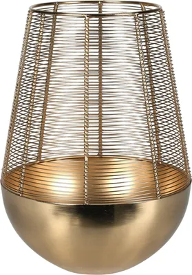 Produktbild von Goldenes Windlicht, Metall