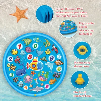 Produktbild von Wasserspielmatte bunt, 170 cm, für den Außenbereich