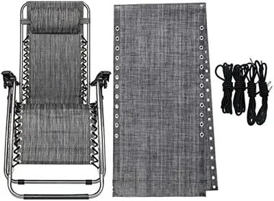Produktbild von Azatemgo Ersatzbezug für Transat-Liegestuhl - Stoff Liegestuhl Aussen Zero Gravity Chair - 160 * 43CM Grau