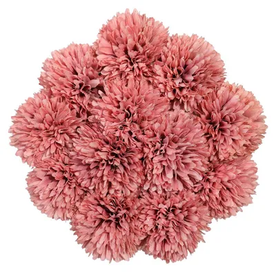 Kunstblumen Chrysanthemen-Bälle, 12 Stk., rosa, 38 cm, Seide