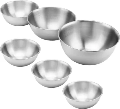 Produktbild von Edelstahl Rührschüssel Set - Multifunktional - Set von 6 - Hitzebeständig