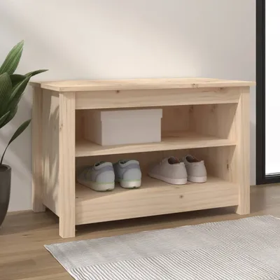 Produktbild von vidaXL Lavica na topánky 70x38x45,5 cm z borovicového masívu