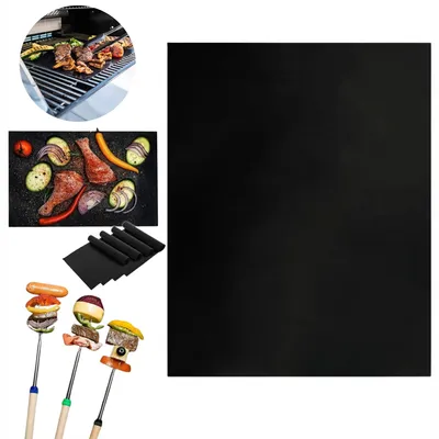 Produktbild von Teflon Grillmatte wiederverwendbar Brat- Backmatte 4er-Set