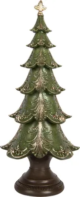 Produktbild von Clayre & Eef Weihnachtsdekorationsfigur Weihnachtsbaum Ø 18x41 cm Grün Kunststoff