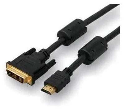 Immagine prodotto di Logo Cavo video DVI (18+1) maschio - HDMI maschio 2 m connettori dorati nero