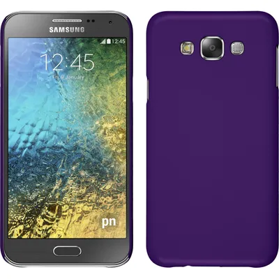 Produktbild von PhoneNatic Case kompatibel mit Samsung Galaxy E7 - Hülle lila gummiert Hard-case + 2 Schutzfolien