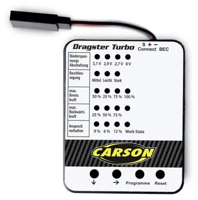 Produktbild von Carson 500906303 - 1:10 BL Set Dragster Turbo Program Card - Neu