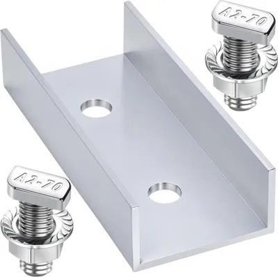 Produktbild von 20x Längsverbinder Solar Montageschiene Set Hammerkopf 17,3