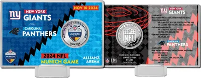 Produktbild von NFL MUNICH GAME Silver Coin Card NY Giants Carolina Panthers