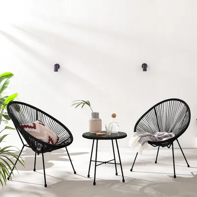 Produktbild von home24 Sitzgruppe - 3-teilig - Stahl / Polyrattan